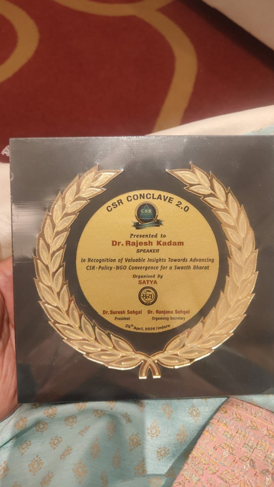 Recognized as a speaker at CSR Conclave 2.0